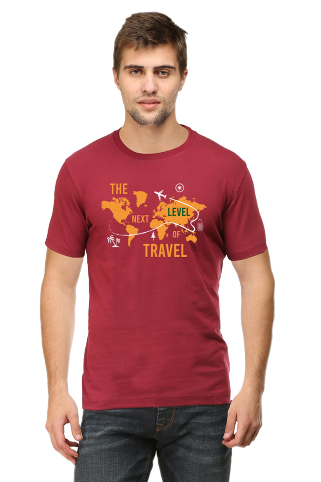 Red Next Level Travel Short Sleeve Tshirt