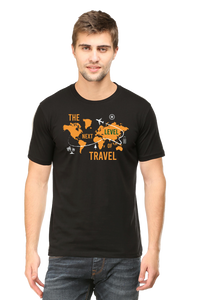 Black Next Level Travel Short Sleeve Tshirt