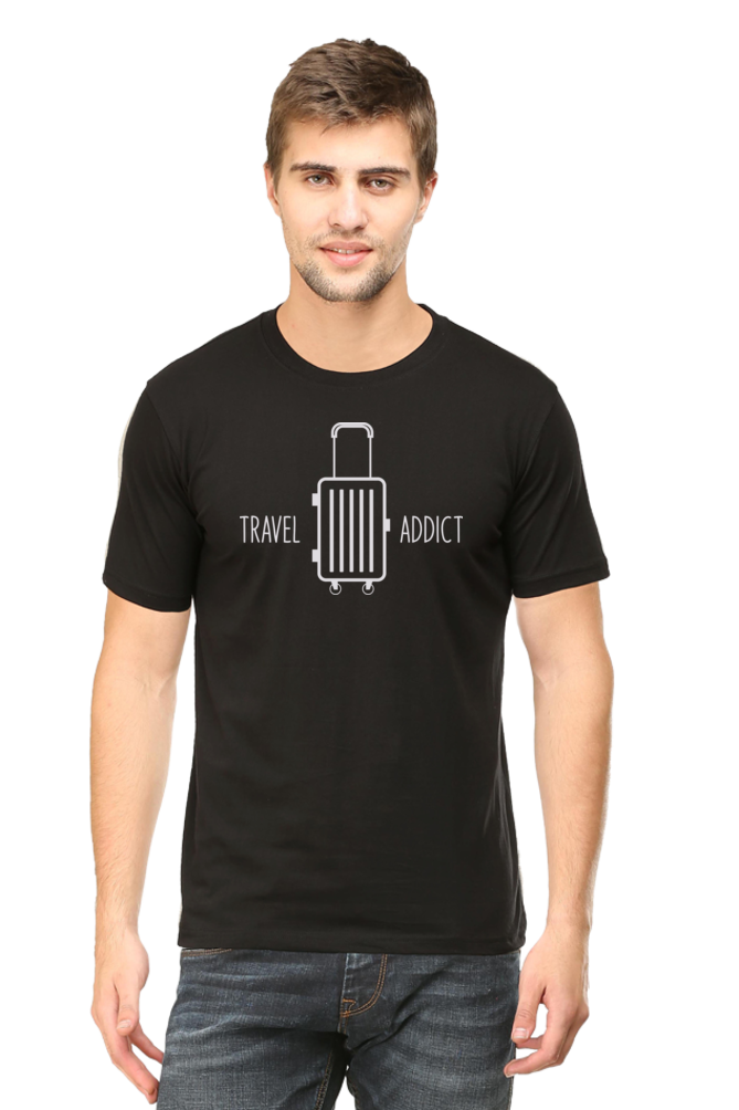 Travel Addict Half Sleeve Tshirt