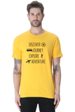 Yellow Discover Journey Half Sleeve Tshirt