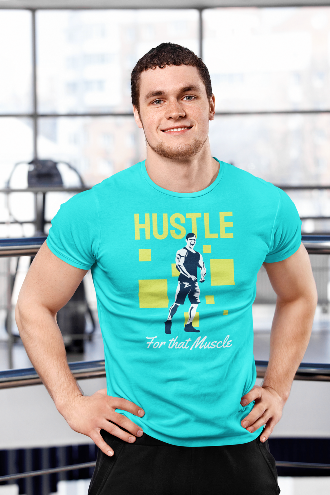 Aqua Hustle For Muscle Tshirt