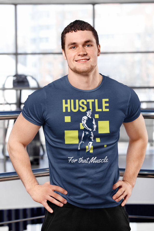 Maroon Hustle For Muscle Tshirt