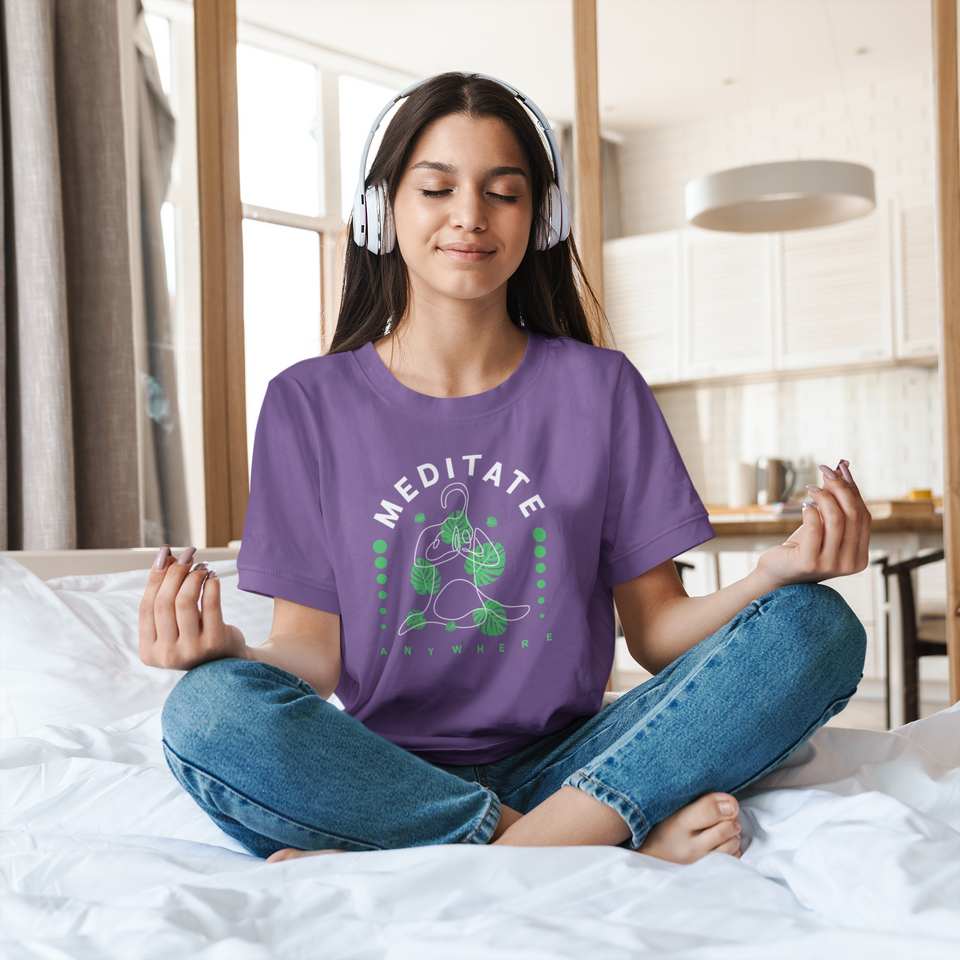 Meditate Anywhere Women Tshirt