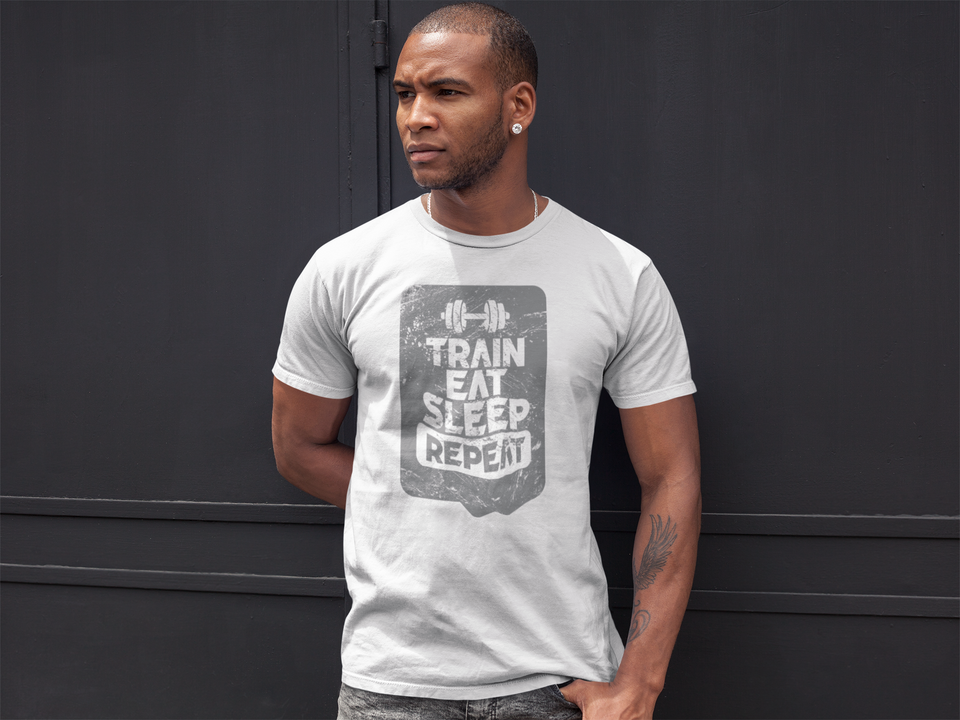 Grey Train Eat Sleep Tshirt