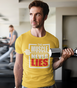 Yellow Muscle Never Lies Tshirt